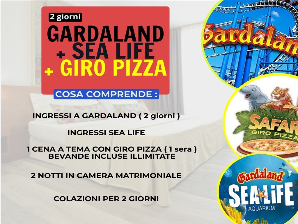 Proposta Gardaland 2gg SeaLife Pizza 2 pers