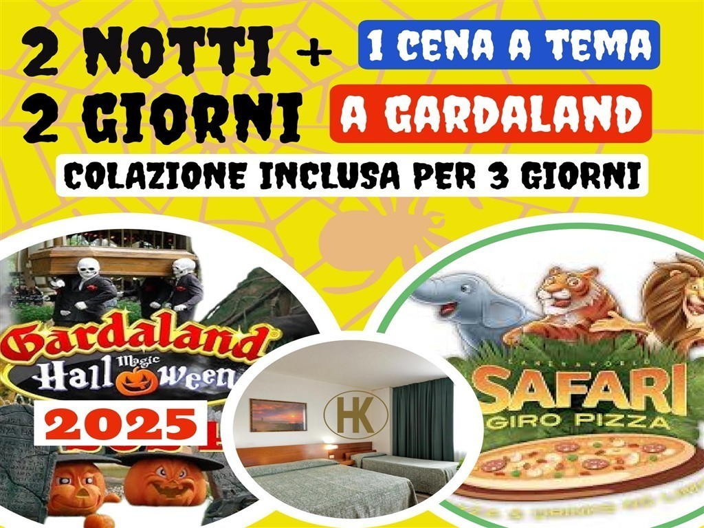 Proposta Gardaland 2gg e Pizza safari 2 persone